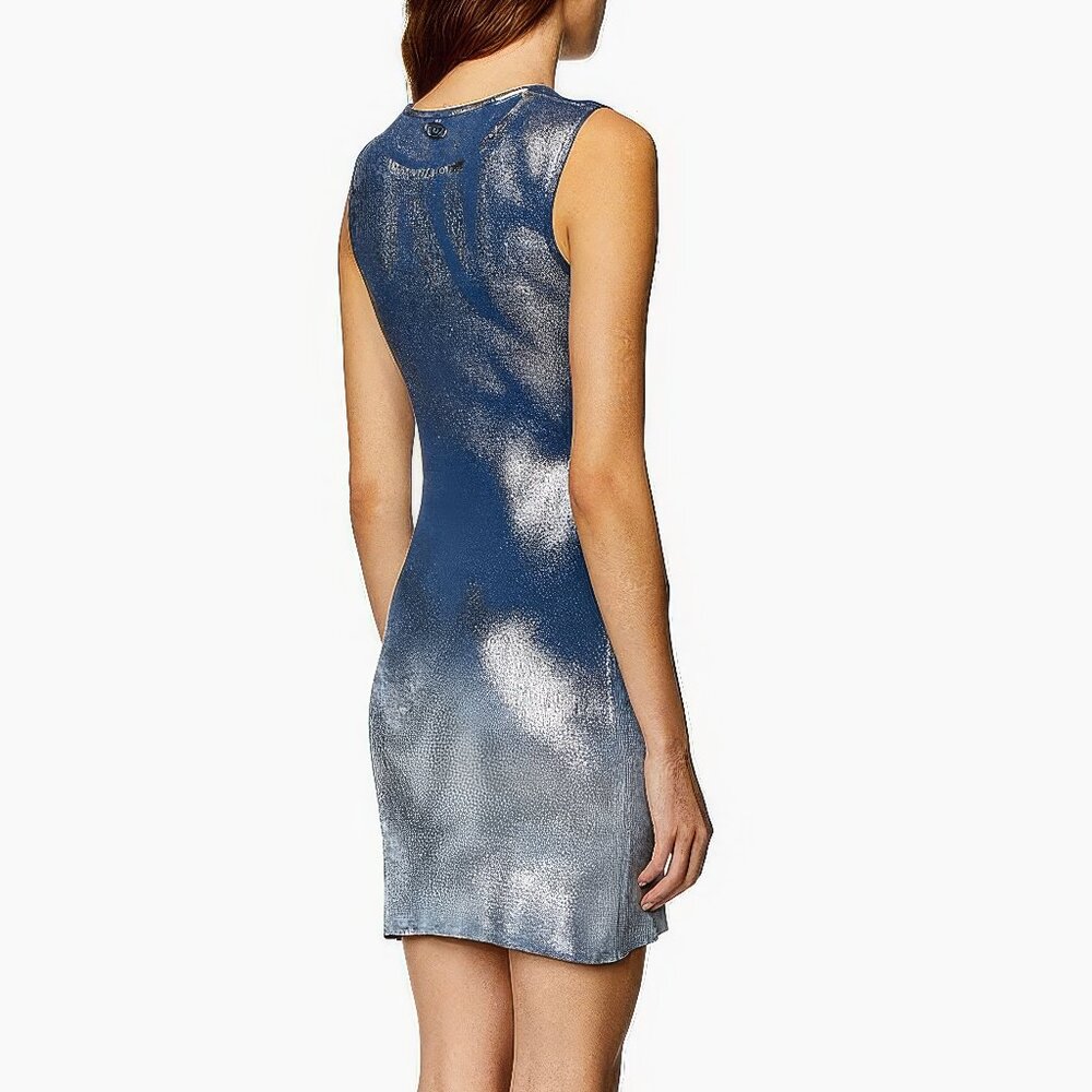 Diesel M-Idony Mini Metalic-Effect Tank Dress - Picture 4 of 8